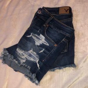AE Distressed Midi Short